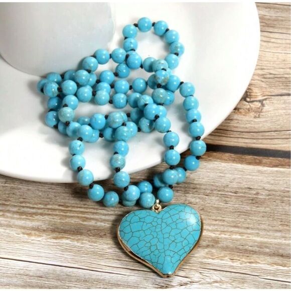 Turquoise Heart Necklace - Picture 3 of 4